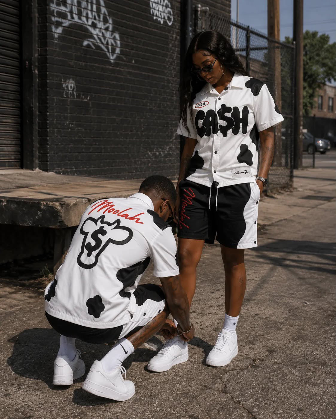 White Cash Cow Short Sleeve Wind Breaker