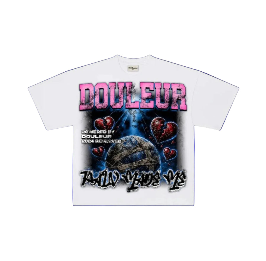 White Douleur 'Pain Made Me' Graphic Tee