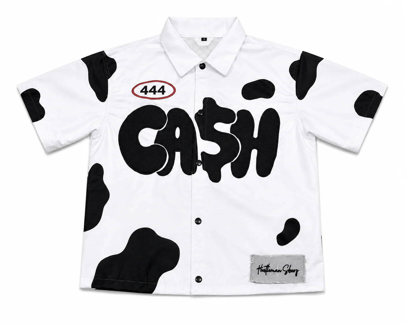 White Cash Cow Short Sleeve Wind Breaker